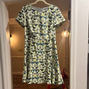 J. Crew Factory Floral Dress - Yellow, Blue, White